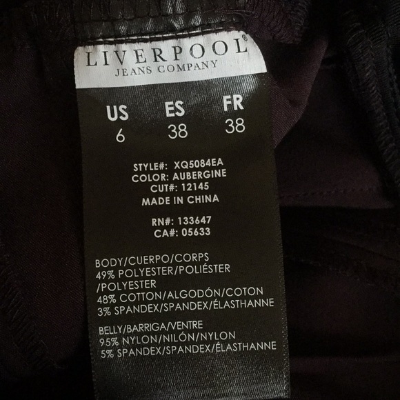 - Liver pool jeans maternity stitch fit size 6 new - Picture 10 of 10